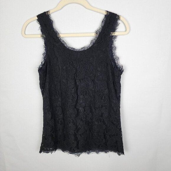Adiva Eyelash Lace Tank Top M - Picture 2 of 4